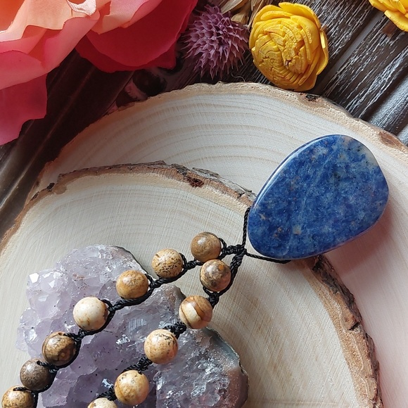 Handmade Jasper & Sodalite Necklace, Handcrafted, by Rust Belt Raised - Picture 15 of 16